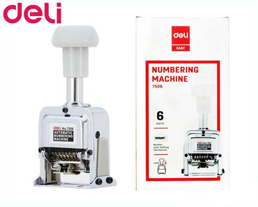 Deli Auto Numbering Machine 6 Digits (E7506) The Stationers